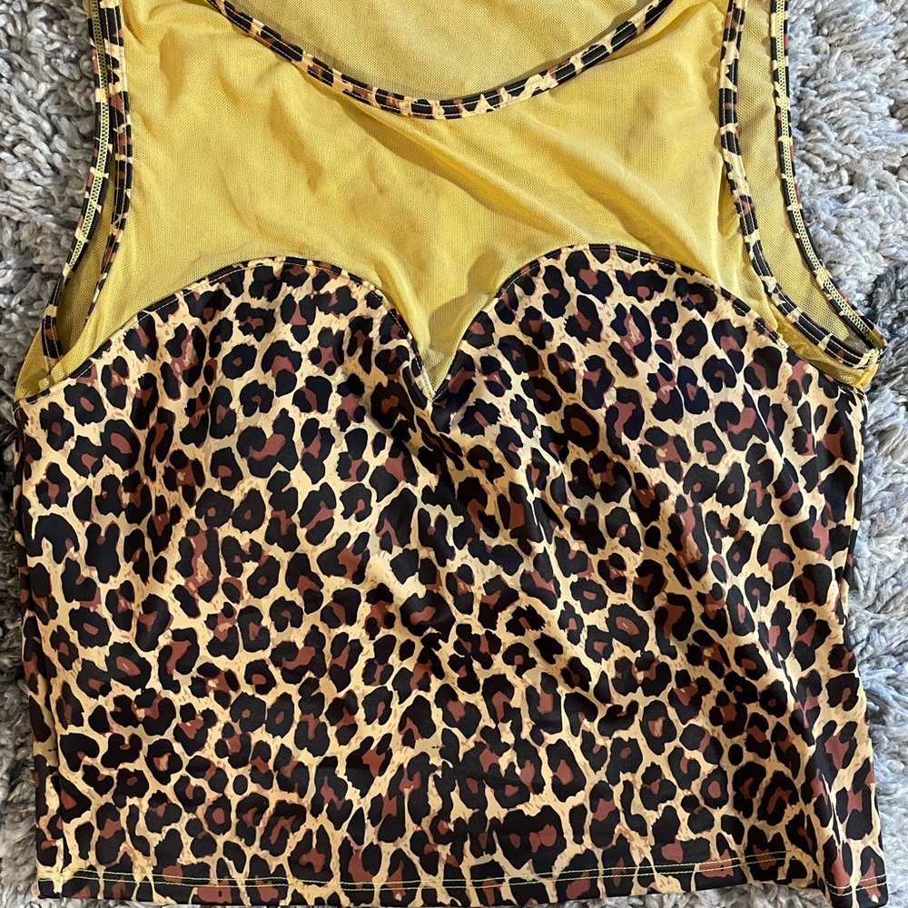 Kortni jeane cheetah netted sweetheart